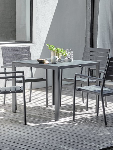 Garden table MADERUP W90xL90 black