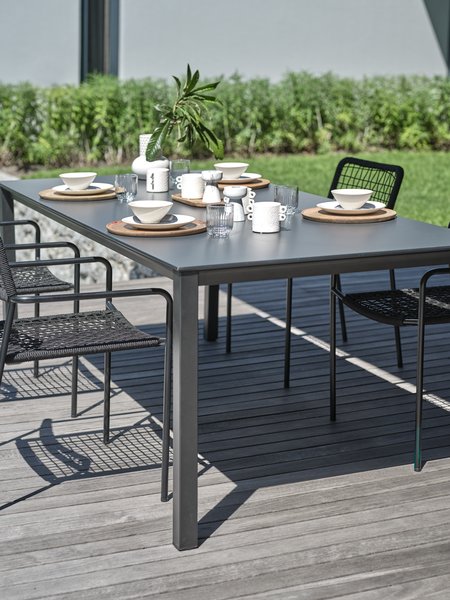 Table de jardin LANGET l95xL207 noir