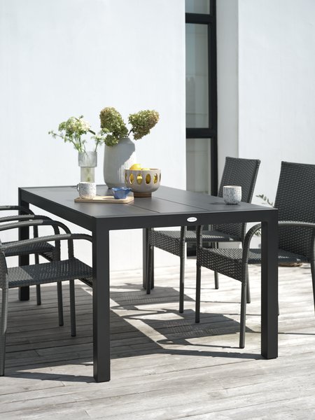 Garden table HAGEN W92xL160 grey