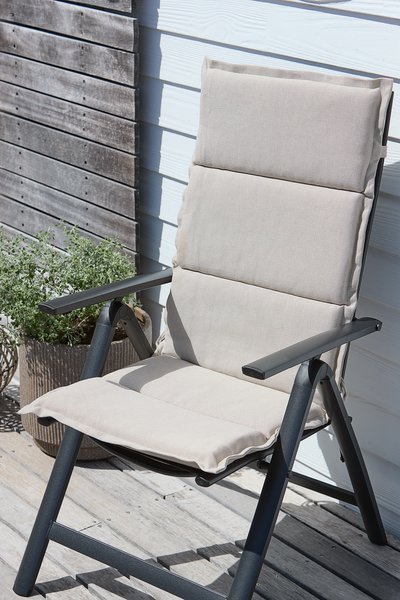 Coussin de jardin pour chaise inclinable BREDFJED blanc