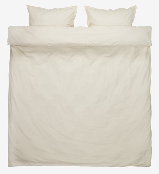 Duvet cover set ELLIE Double natural w. embroidery