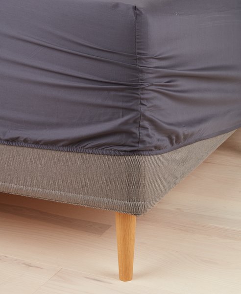 Drap-housse VIVIAN 90x200x35 gris anthracite