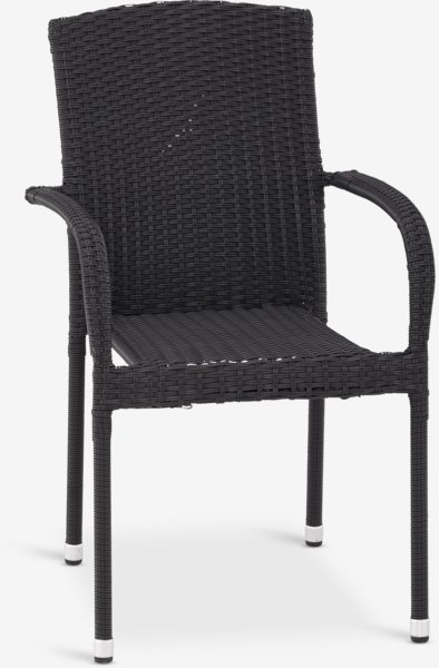 Stacking chair HALDBJERG black