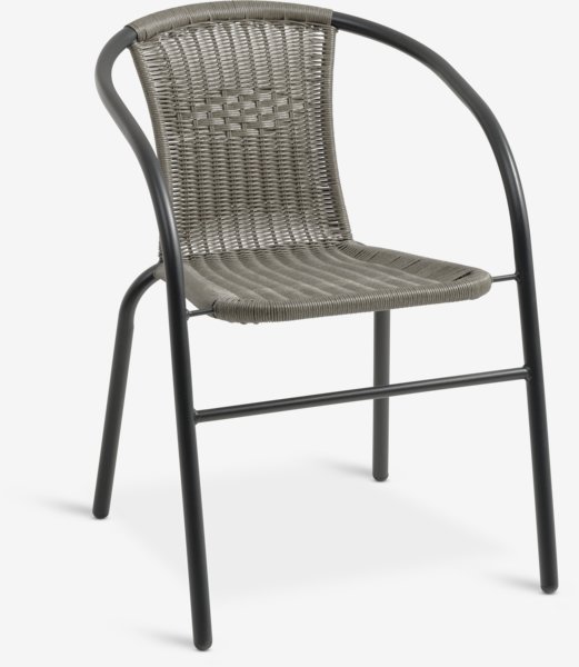Stapelbar stol GRENAA svart
