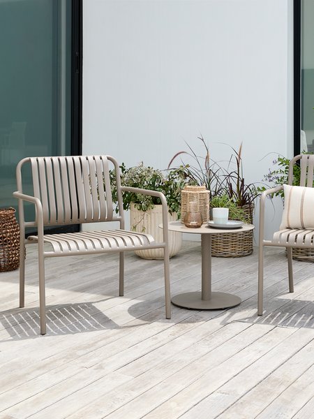 Loungeset FURUSET 2-sits mörk sand