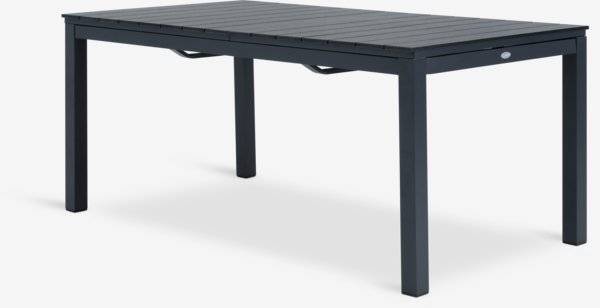 VATTRUP Tavolo L172/276 cm nero + 4 MYSEN Sedie grigio