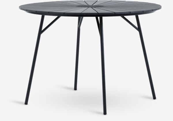 Table de jardin RANGSTRUP Ø110 noir/noir