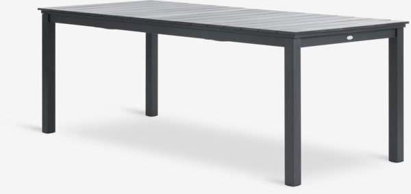 MOSS L214/315 tafel grijs + 4 GUDHJEM stoel zwart