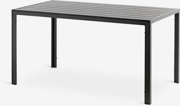 JERSORE L140 table + 4 MELLBY chaises noir