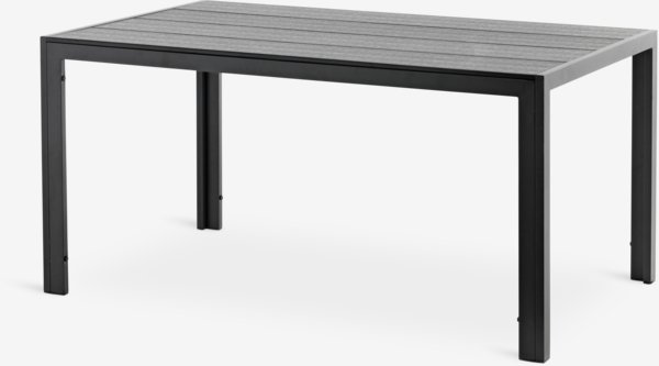 MADERUP L150 table + 4 GUDHJEM chaises noir