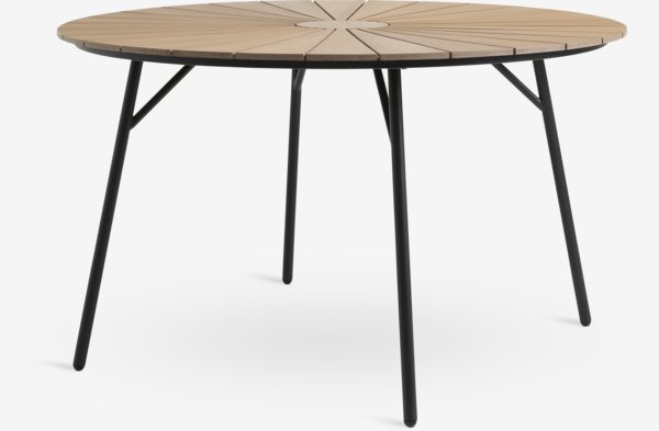 Garden table RANGSTRUP D130 natural/black