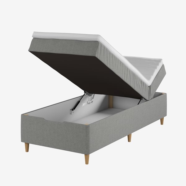 Kontinentalsäng 90x200cm VEMORA STORAGE GC40 grå-31