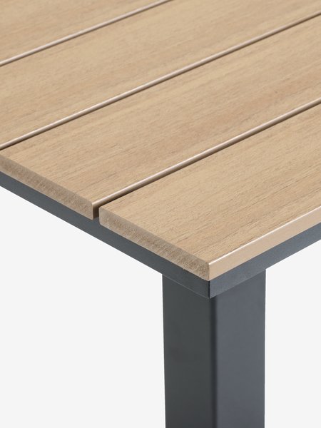 HOBRO L70 tafel naturel + 2 SANDVED stoelen zwart