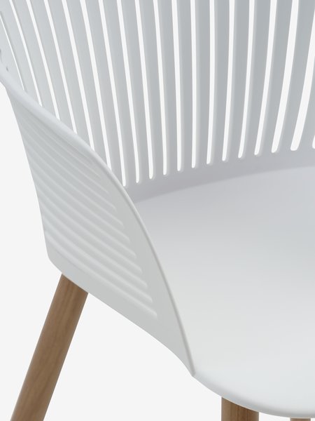 RAMTEN D206 stol tvrdo drvo + 4 VANTORE stolica bijela