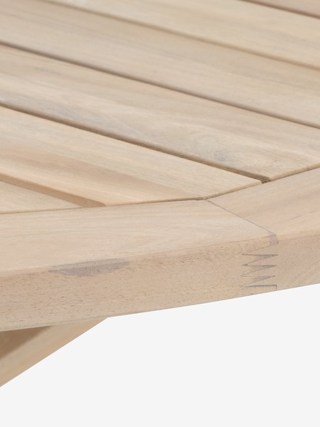 HESTRA Tavolo Ø126 cm legno duro + 4 GAMMELBY Sedie grigio