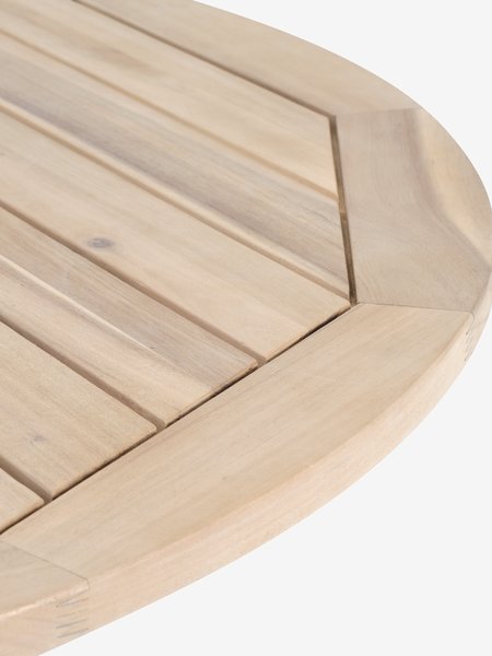 HESTRA Ś126 stół drewno twarde + 4 GAMMELBY krzesło szary