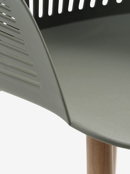 DAGSVAD Μ190 τραπέζι φυσικό + 4 VANTORE καρέκλες λαδί