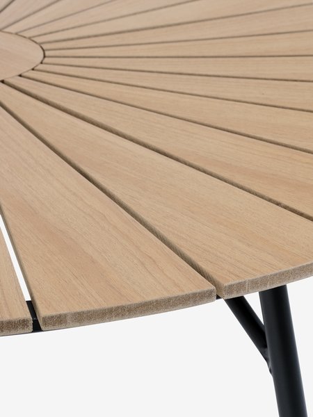 Tavolo da esterno RANGSTRUP Ø130 cm naturale/nero