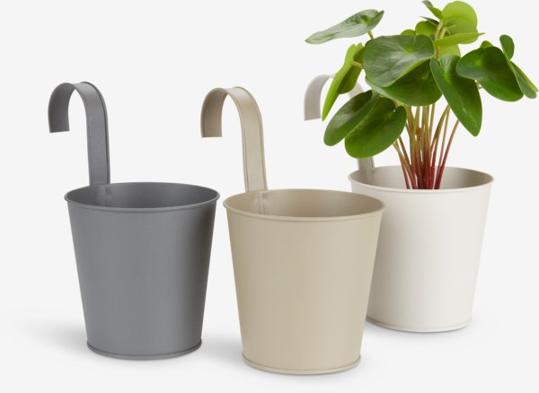 Balcony plant pot BILLE D12xH19 assorted