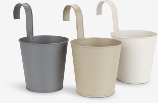 Balcony plant pot BILLE D12xH19 assorted