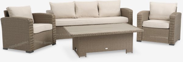 Lounge set VEMB 5-seater natural