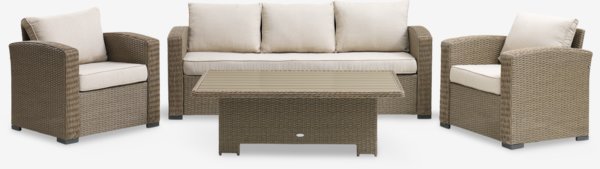 Lounge set VEMB 5-seater natural