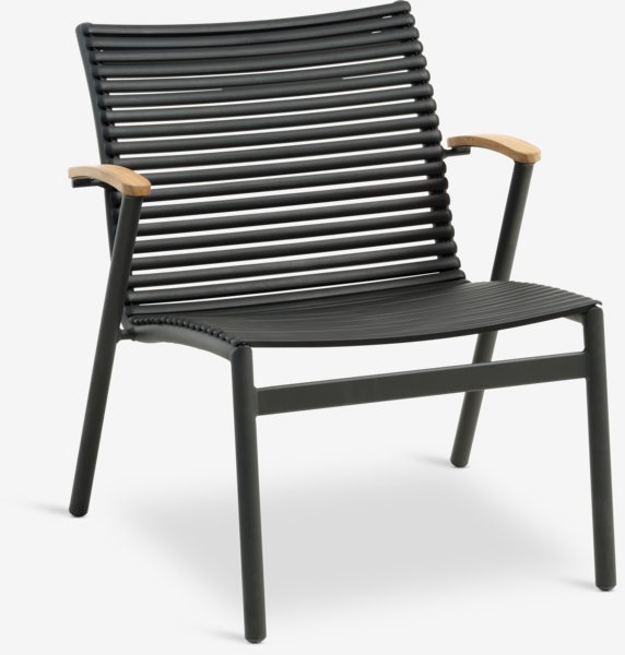 Krzesło wypoczynkowe SADBJERG S66xW73xG78 czarny