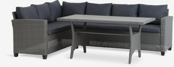 Lounge set ULLEHUSE 6-seater grey