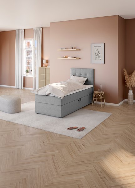 Kontinentalsäng 90x200cm TYLDA STORAGE GC50 grå-23