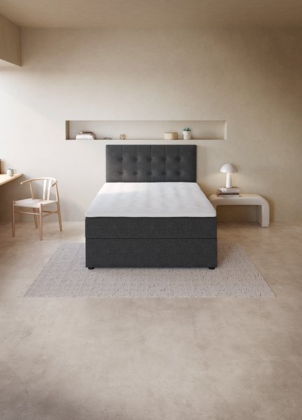 Boxspring 140x200 GOLD C50 opbergruimte grijs-40