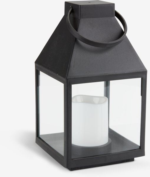 Lantern MYRRIKSE W14xL14xH25cm w/LED black