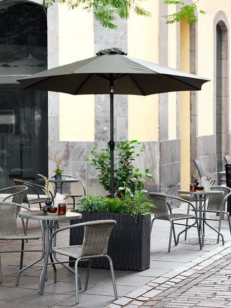 Parasol AGGER Ø300 gris foncé