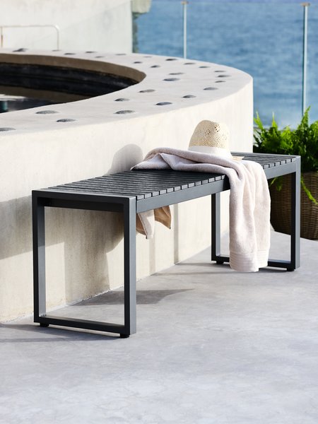 Banc de jardin SAUNTE l120xP35 noir