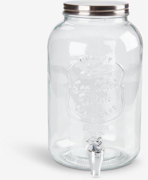 Container with tap LEMONADE 3.5 ltr. glass clear
