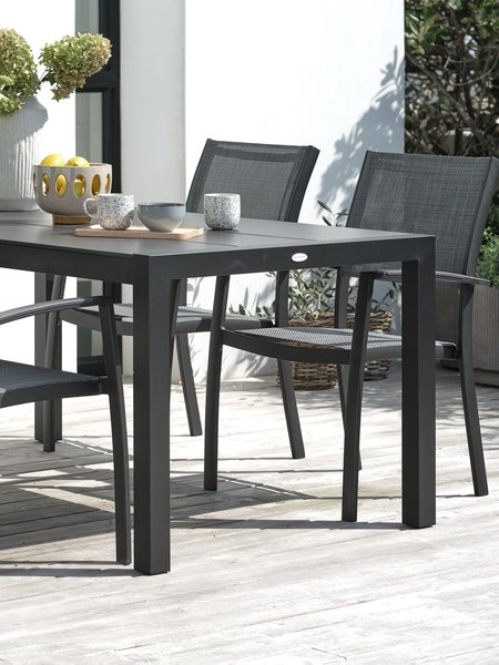 Table de jardin HAGEN l92xL160 gris