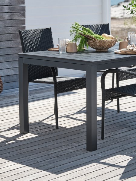 Table de jardin VATTRUP l95xL206/321 noir