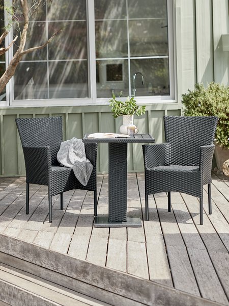 THY L60 tafel + 2 AIDT stoelen zwart