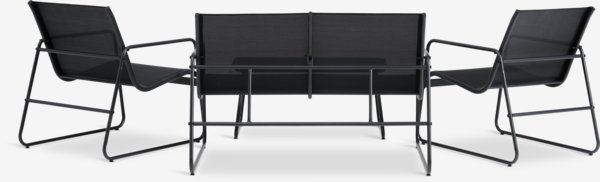 Lounge set ULKENSDAL 4-seater black