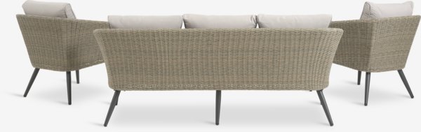 Lounge garnitura SANDBAKKE 5 osoba natur