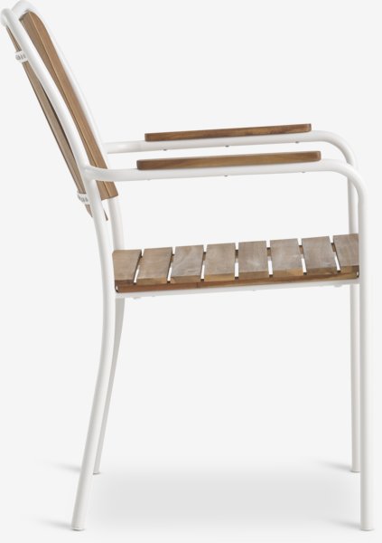 Stacking chair BASTRUP hardwood/white