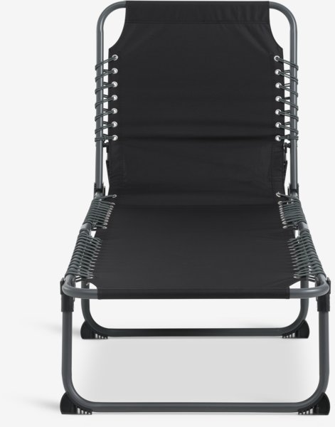 Sun lounger HALDEN W60xL189 black