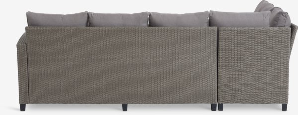 Lounge set AGERMOSE 6 posti con vano contenitore naturale