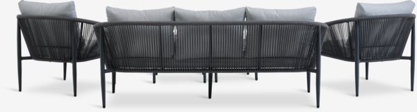 Комплект меблів для відпочинку KIRKENES 5м сірий