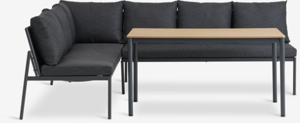 Loungeset HAFJELL 6-sits svart