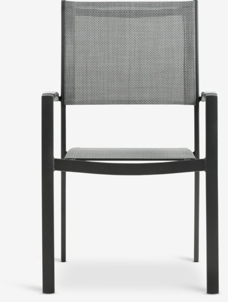 VAMDRUP D120 table + 4 STRANDBY chair grey