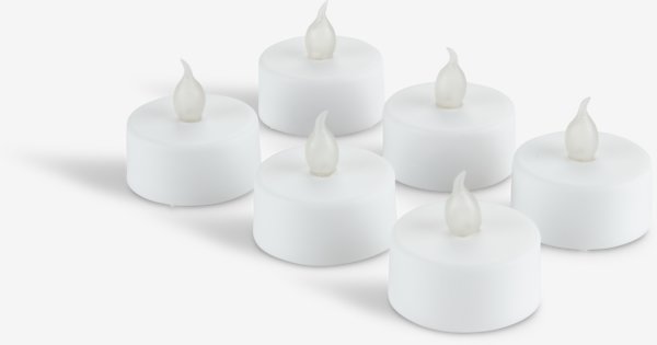 LED čajové svíčky MORGAN časovač 6ks/bal