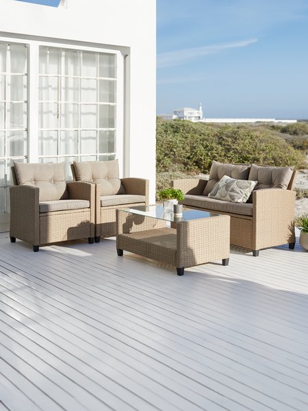 Set lounge MORA 4 posti naturale