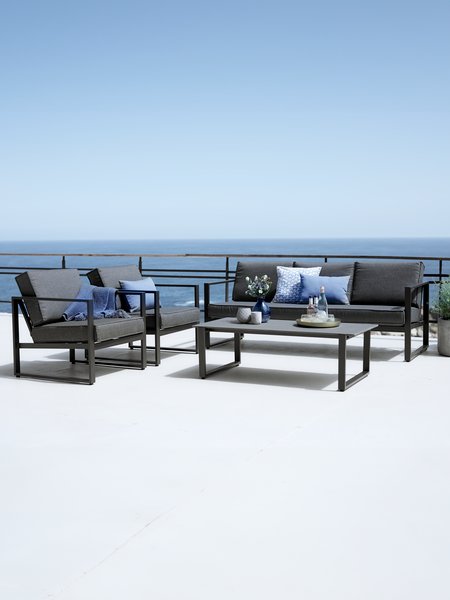 Lounge set VONGE 5 lugares seca rápido preto