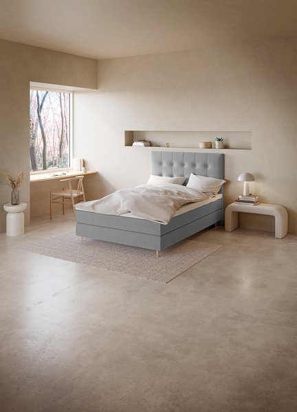 Boxspring 140x200 NEVLA GC5 grijs-23 DREAMZONE