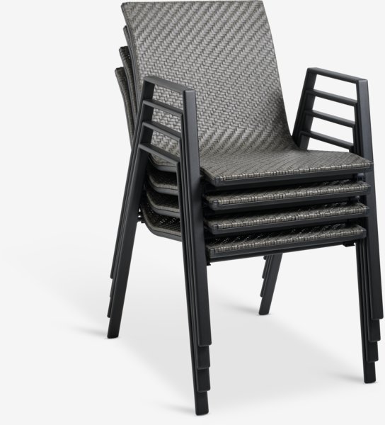 Rakásolható kerti szék DOVERODDE szürke